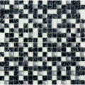 503-Мікс (чорний колотий-білий колотий-платіна) мозаїка
