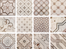 ANTIC HUESO DECOR MIX 15x15 BRILLO