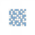 Мозаїка MIX MOS BRILLO AZUL/BLANCO (25x25)